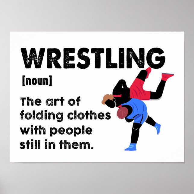 Wrestling Funny Dictionary Definition Wrestler Poster (Vorne)