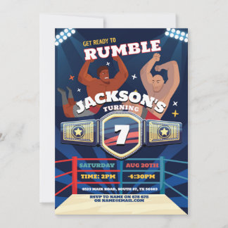 Wrestling Geburtstagsringring Einladung