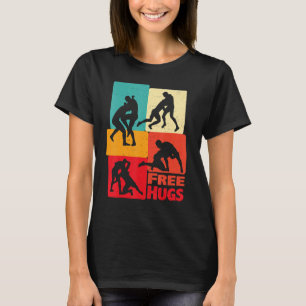 Wrestling Geschenke - Funny Free Hugs Wrestling - T-Shirt
