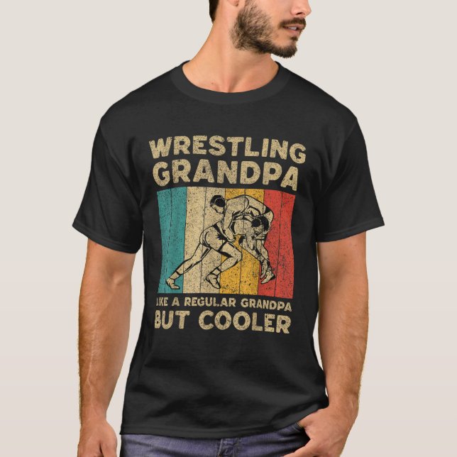 Wrestling Grandpa Vintage Wrestling Wrestler  T-Shirt (Vorderseite)