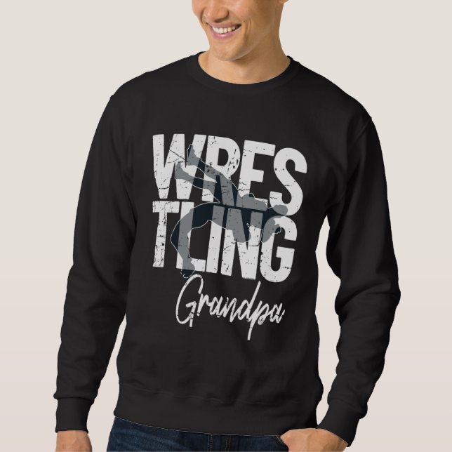 Wrestling Grandpa Wrestler Matching Family Sweatshirt (Vorderseite)