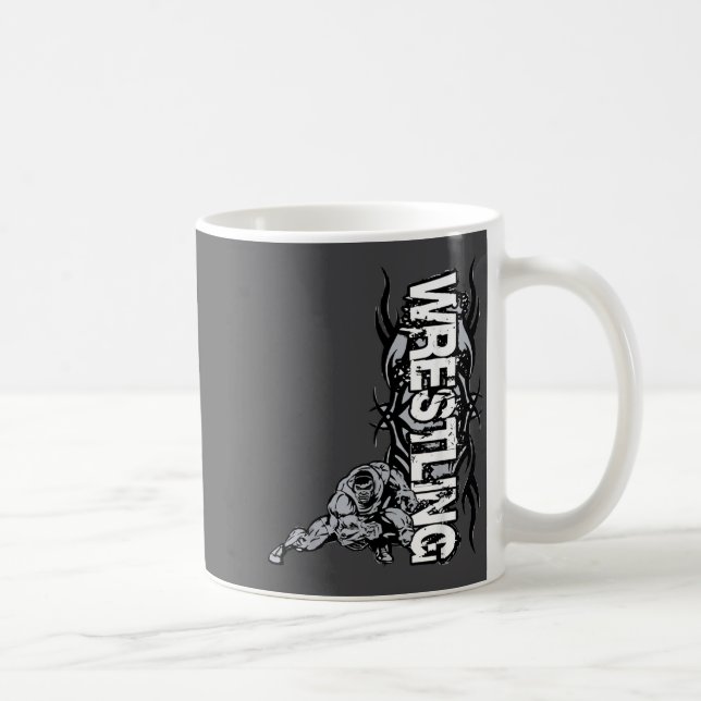 Wrestling Graphic Strong Wrestler For Men Women Bo Kaffeetasse (Rechts)