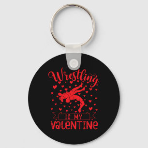 Wrestling ist mein Valentinin-Rotes Liebe Herzchen Schlüsselanhänger