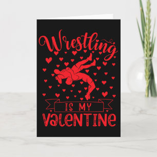 Wrestling ist mein Valentinstag Rotes Herz Valenti Karte