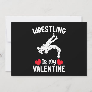 Wrestling ist mein Valentinstag Sport Einladung