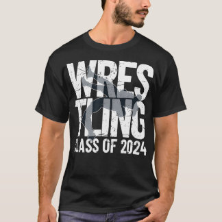 Wrestling-Klasse der Wrestler-Silhouette 2024 T-Shirt