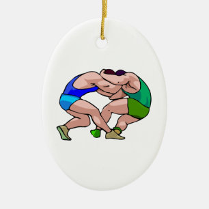 Wrestling-Lock-Grafik Keramikornament