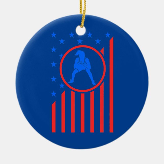 Wrestling Mama Frauen Wrestler Frauenringen Keramik Ornament (Vorne)