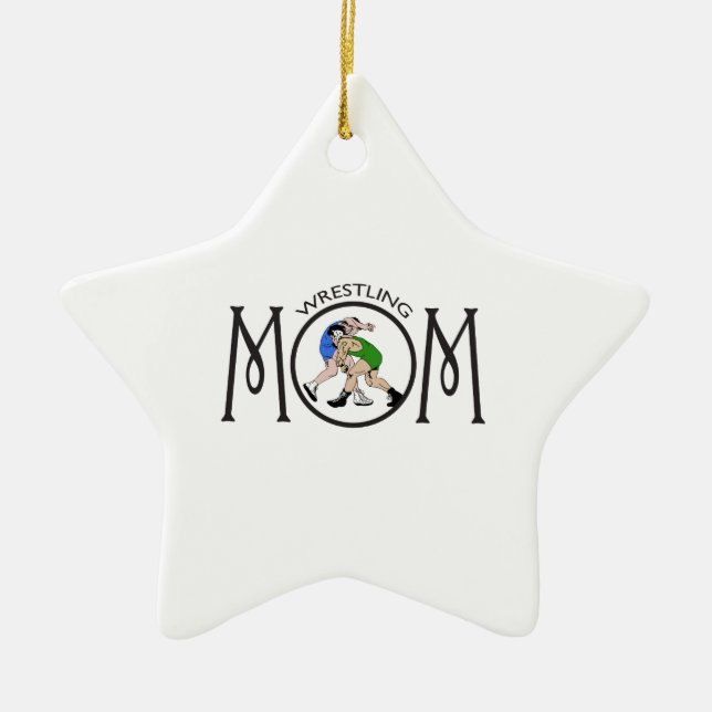 WRESTLING-MAMA KERAMIKORNAMENT (Vorne)