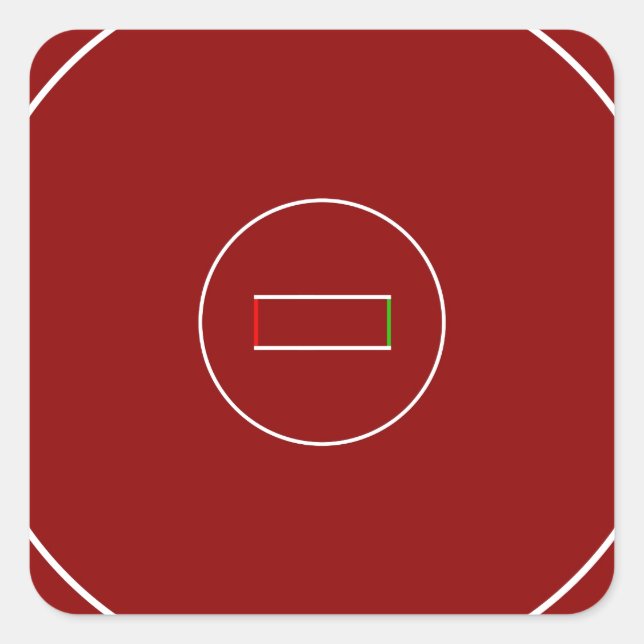 Wrestling Mat Quadratischer Aufkleber (Vorderseite)