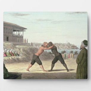 Wrestling Match, Konstantinopel (ohne Papier) Fotoplatte