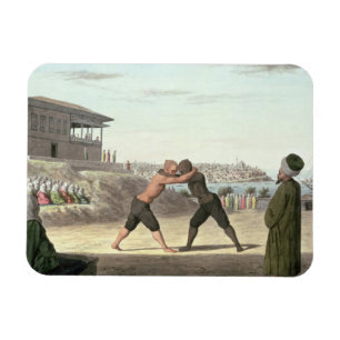 Wrestling Match, Konstantinopel (ohne Papier) Magnet