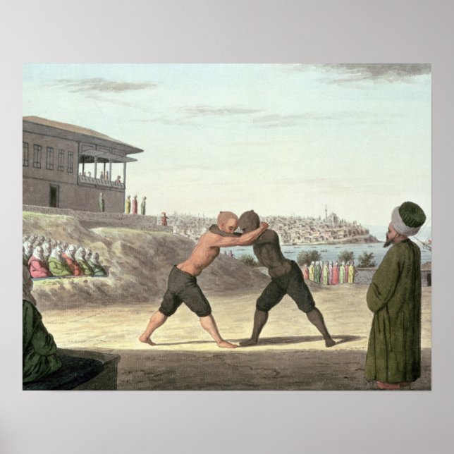 Wrestling Match, Konstantinopel (ohne Papier) Poster (Vorne)