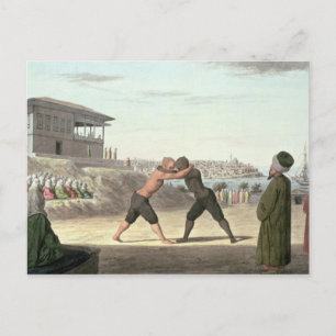 Wrestling Match, Konstantinopel (ohne Papier) Postkarte