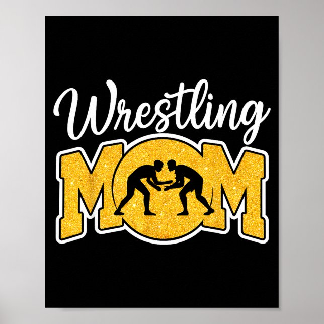 Wrestling Mom Funny Wrestle Wrestler Parent Mother Poster (Vorne)