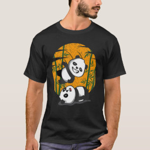 Wrestling Pandas Chinesischer Bambus essen Tiere s T-Shirt