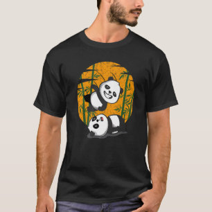 Wrestling Pandas Chinesischer Bambus essen Tiere s T-Shirt