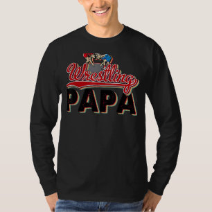 Wrestling Papa Retro Vintager Vatertag Sport T-Shirt