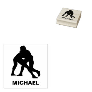 Wrestling Personalisierter Name Gummistempel