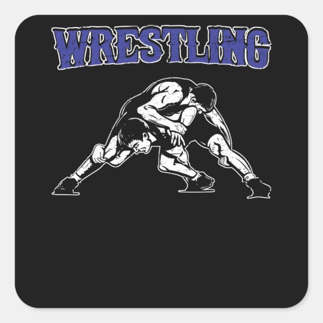 Wrestling Quadratischer Aufkleber (Vorderseite)