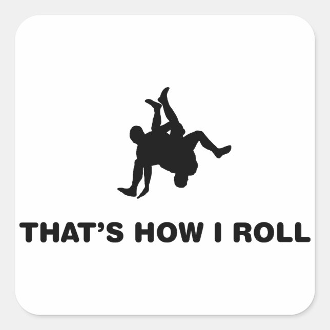 Wrestling Quadratischer Aufkleber (Vorderseite)