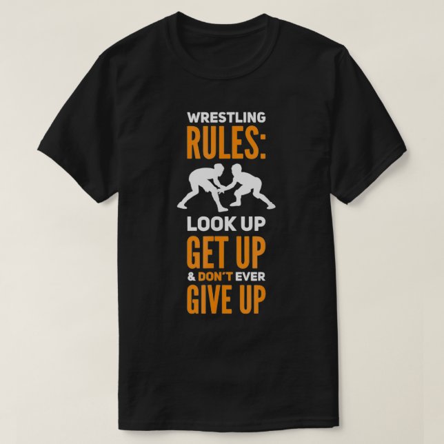 Wrestling-Regeln für Wrestler Funny Wrestling T-Shirt (Design vorne)