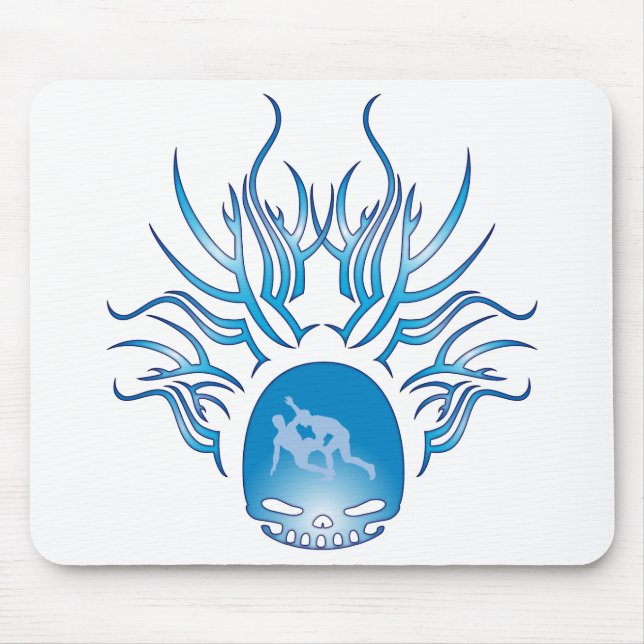 Wrestling-Schädel Mousepad (Vorne)