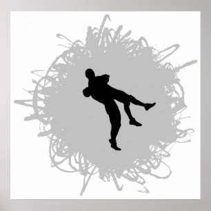 Wrestling Scribble Style Poster