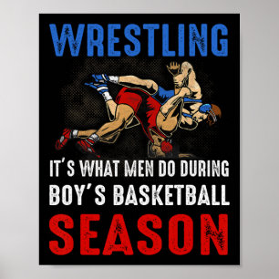 Wrestling seine Arbeit, die Männer während der Kin Poster