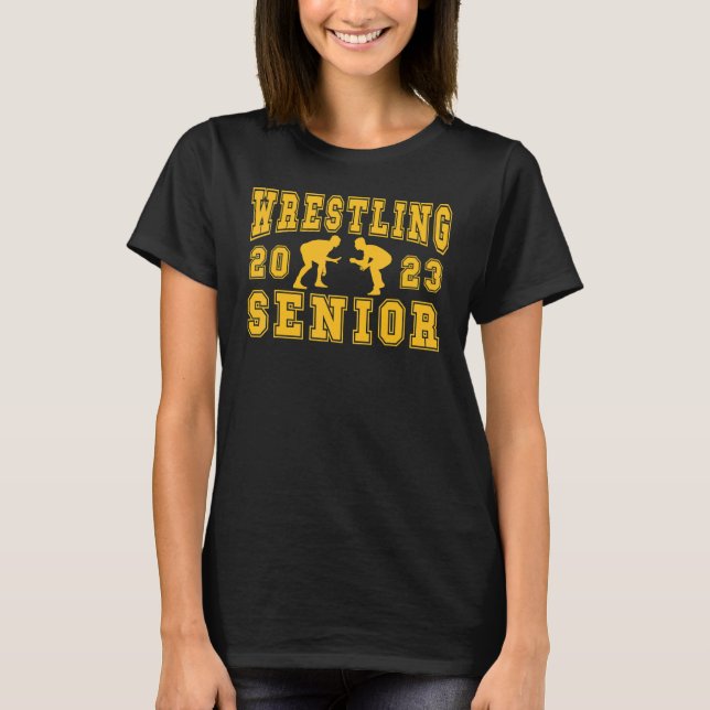 Wrestling Senior Night Wrestling Senior 2023 Gradu T-Shirt (Vorderseite)