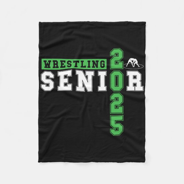 Wrestling Senior Night Wrestling Senior 2025 Gradu Fleecedecke (Vorderseite)