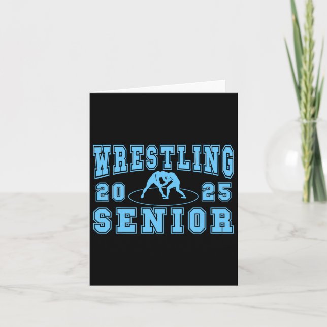 Wrestling Senior Night Wrestling Senior 2025 Gradu Karte (Vorderseite)