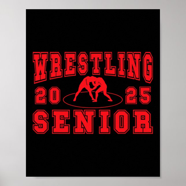 Wrestling Senior Night Wrestling Senior 2025 Gradu Poster (Vorne)