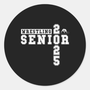 Wrestling Senior Night Wrestling Senior 2025 Gradu Runder Aufkleber