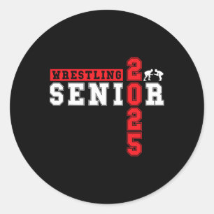 Wrestling Senior Night Wrestling Senior 2025 Gradu Runder Aufkleber