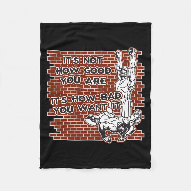 Wrestling-Sieg Fleecedecke (Vorderseite)