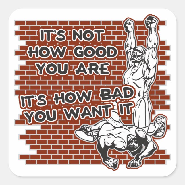 Wrestling Sieg Quadratischer Aufkleber (Vorderseite)