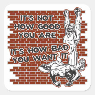 Wrestling Sieg Quadratischer Aufkleber