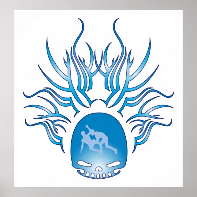 Wrestling Skull Poster (Vorne)