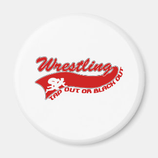 Wrestling; stich aus oder schwarz heraus magnet