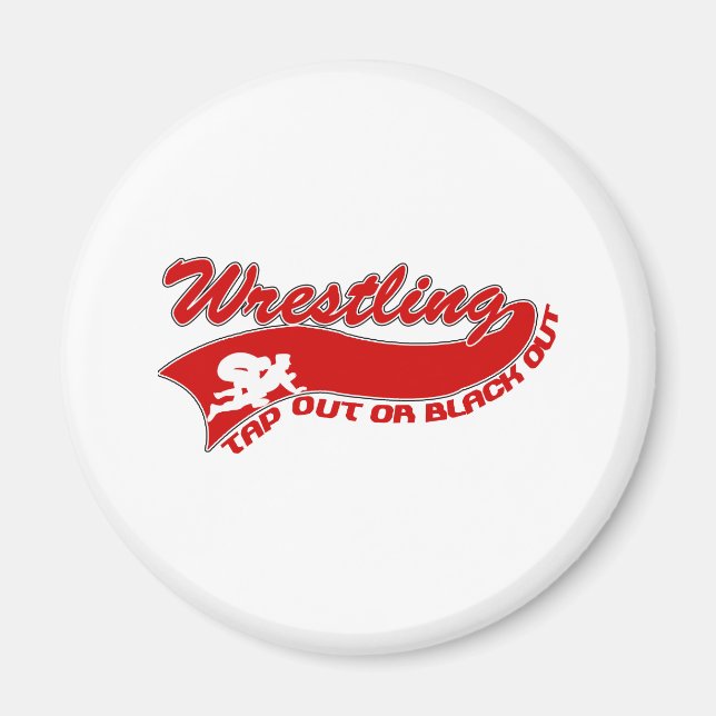 Wrestling; stich aus oder schwarz heraus magnet (Vorne)