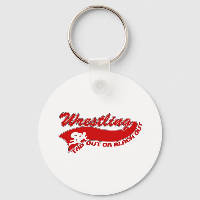 Wrestling; stich aus oder schwarz heraus schlüsselanhänger (Vorderseite)