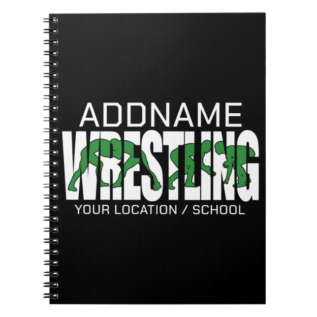 Wrestling Team ADD TEXT School Athlete Wrestler Notizblock (Vorderseite)