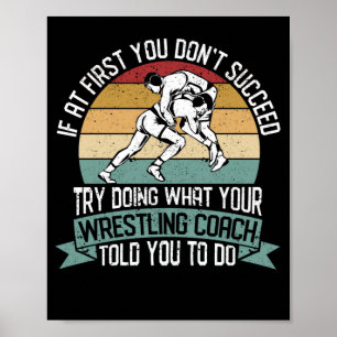 Wrestling Trainer Funny Sport Wrestling Trainer Poster