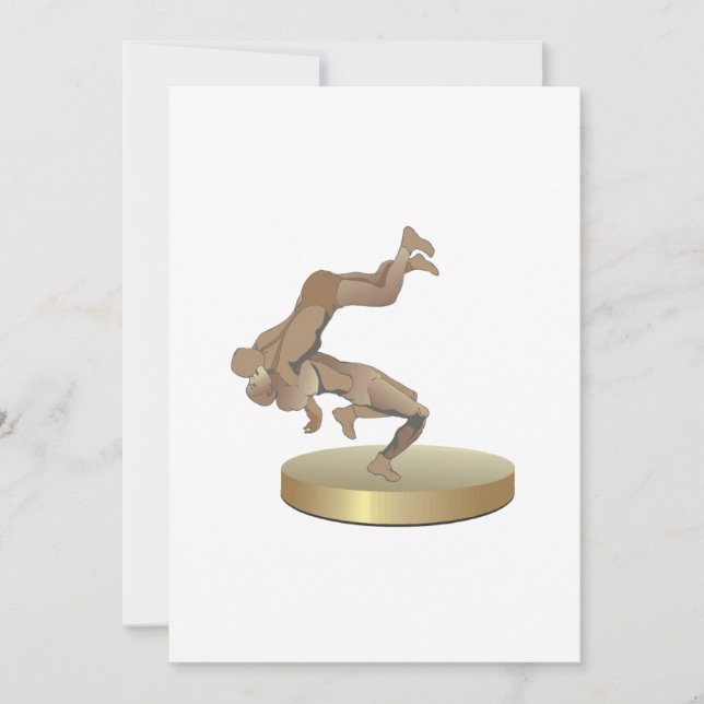 Wrestling-Trophäe Einladung (Vorderseite)