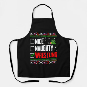 Wrestling Ugly Christmas Schürze