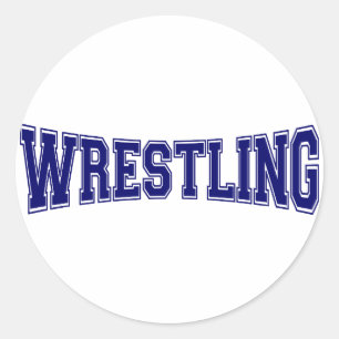 Wrestling University Style Runder Aufkleber
