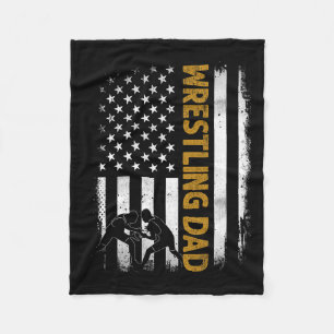 Wrestling Vater der amerikanischen Flagge 4. Juli  Fleecedecke