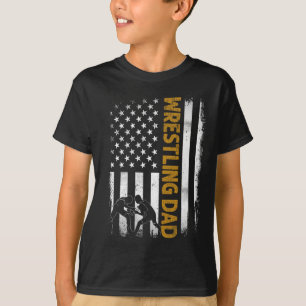 Wrestling Vater der amerikanischen Flagge 4. Juli  T-Shirt