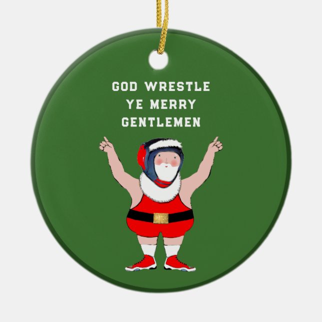 Wrestling Weihnachten 2025 Keramik Ornament (Vorne)